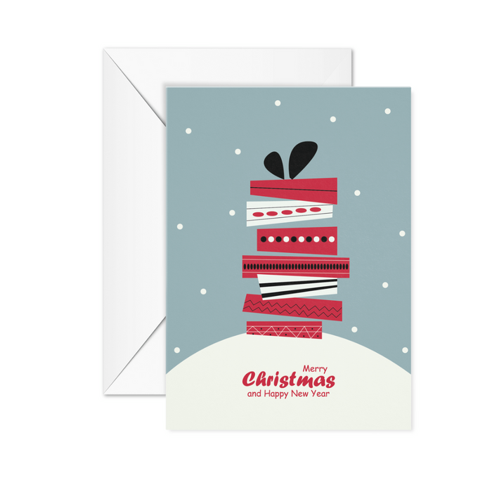 Christmas New Year gift greeting card