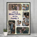 Life is beautiful with family collage poster - Dudus Online