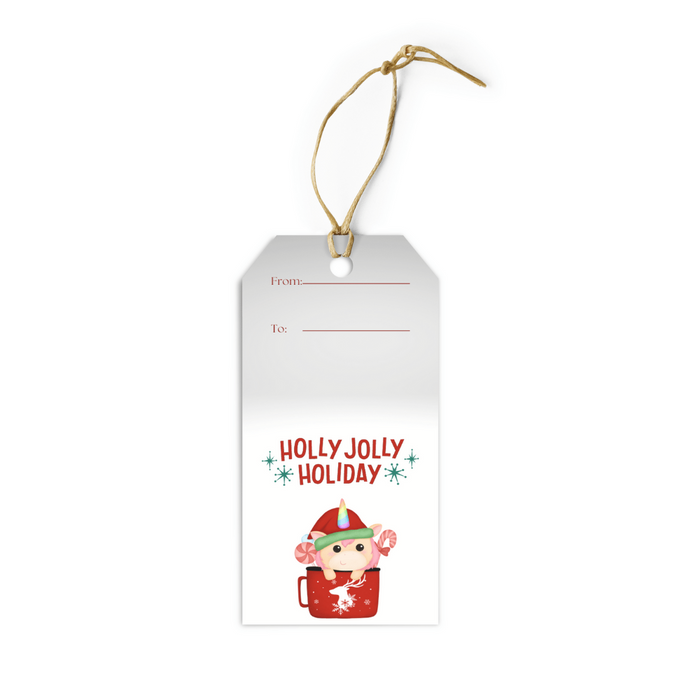 Holly jolly holidays gift tag - Dudus Online