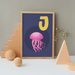 J for Jelly fish poster - Dudus Online