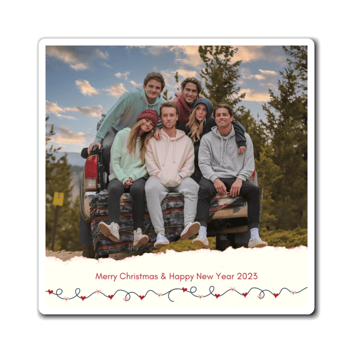 Family year photo magnet