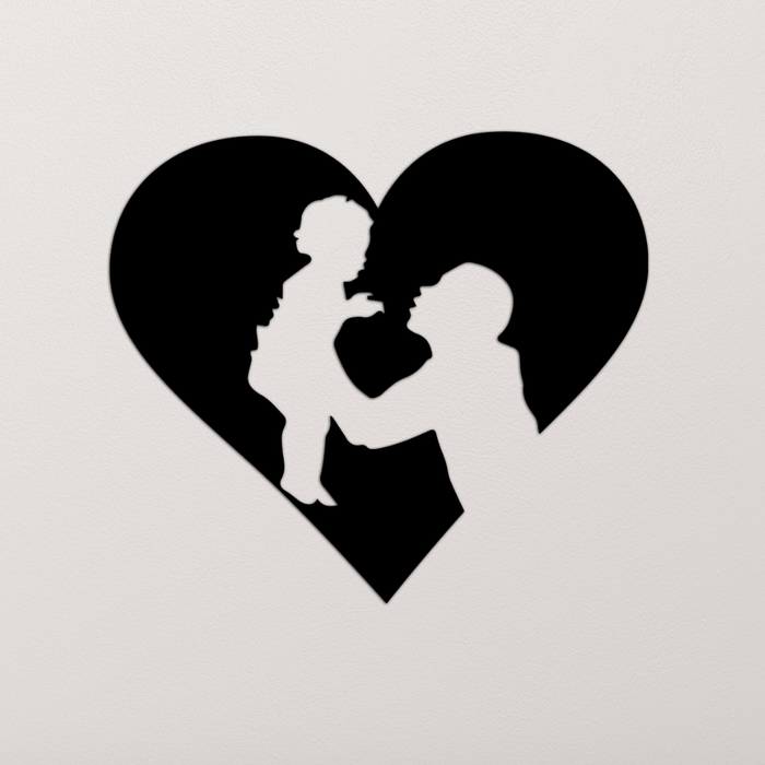 Dad and child wall art