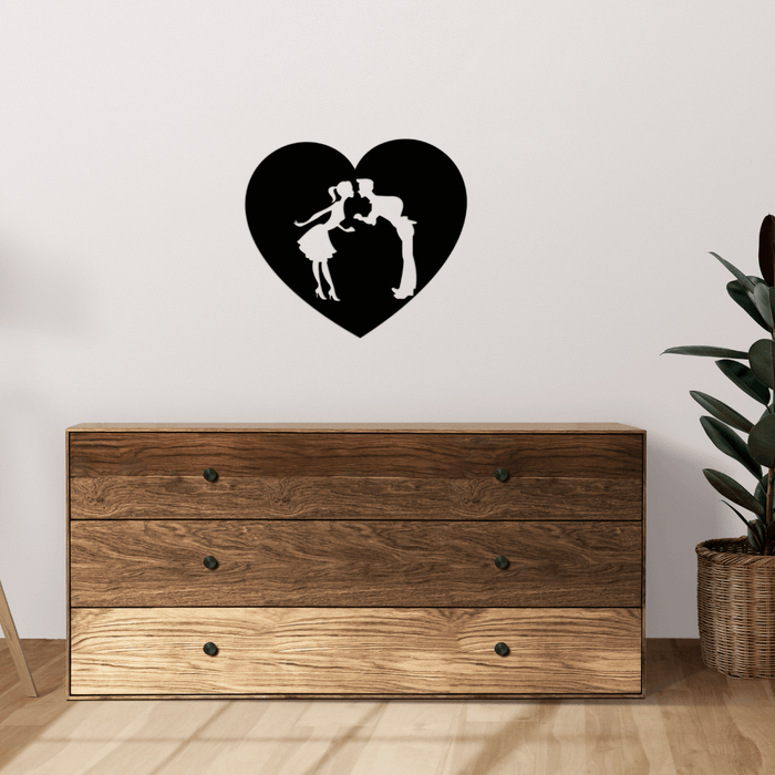 Couple heart wall art