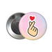 Korean heart button badge - Dudus Online