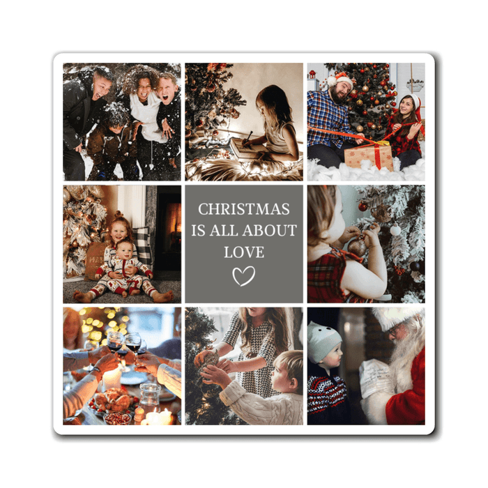 Christmas is all about love photo magnet
