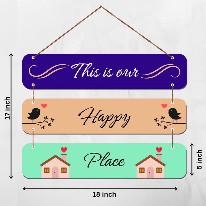 This is our happy place wall hanging