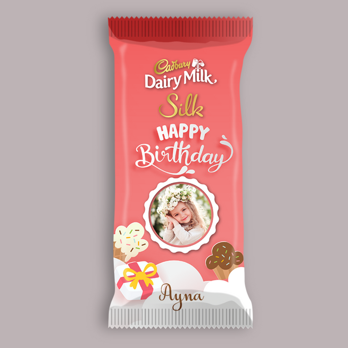 Happy birthday chocolate - Pink wrap