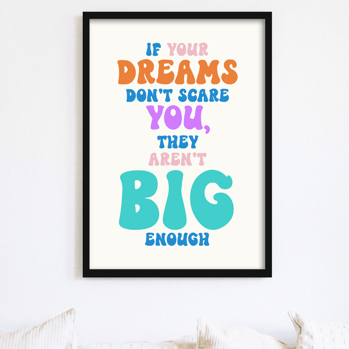 Dream big kids poster
