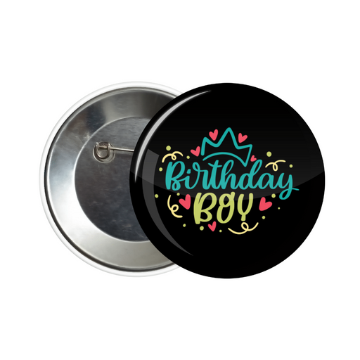 Birthday boy button badge - Dudus Online