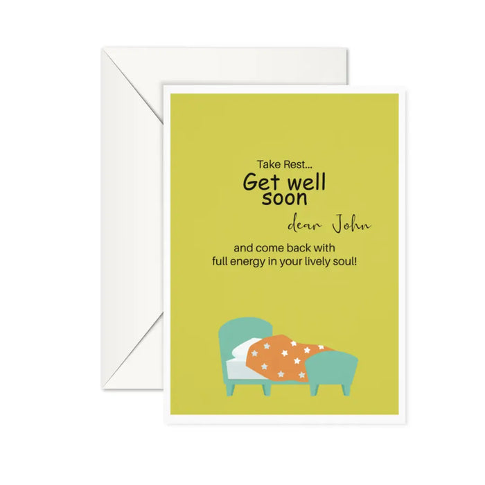 Take rest and get well soon card - Dudus Online