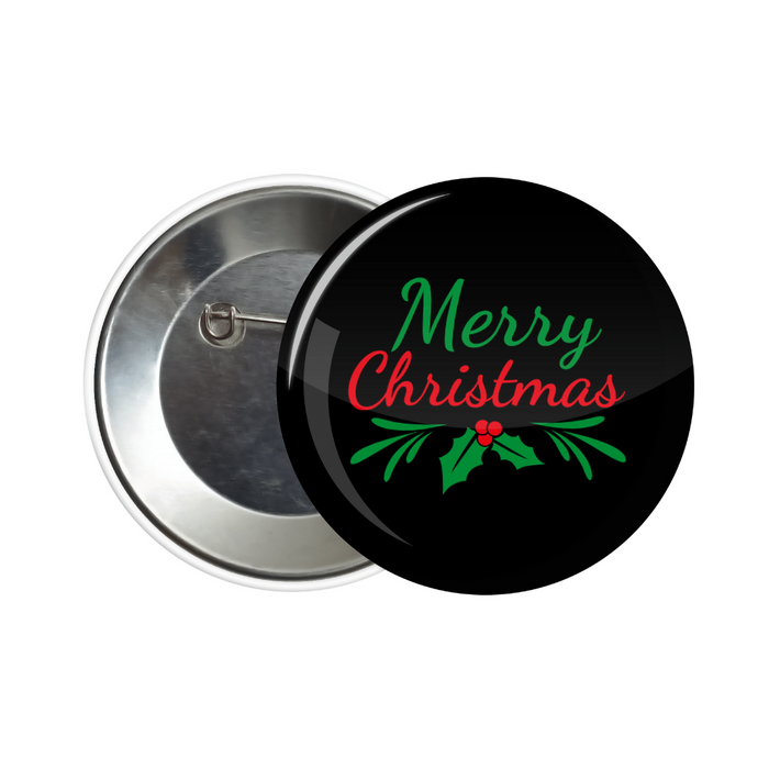 Merry Christmas button badge