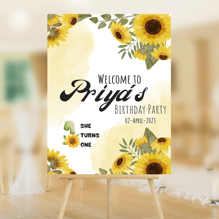 Sunflower theme - Welcome poster