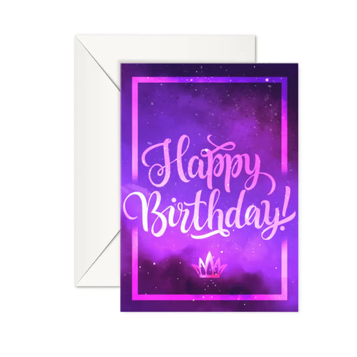 Galaxy themed birthday card - Dudus Online