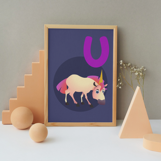 U for Unicorn poster - Dudus Online
