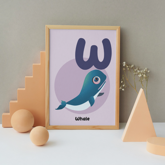 W for Whale poster - Dudus Online