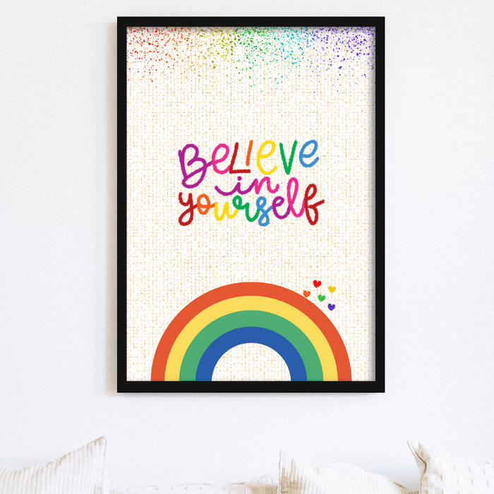 Believe in yourself kids poster