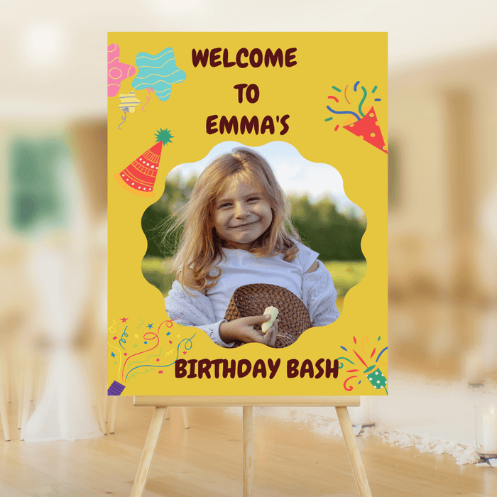 Birthday bash Welcome poster