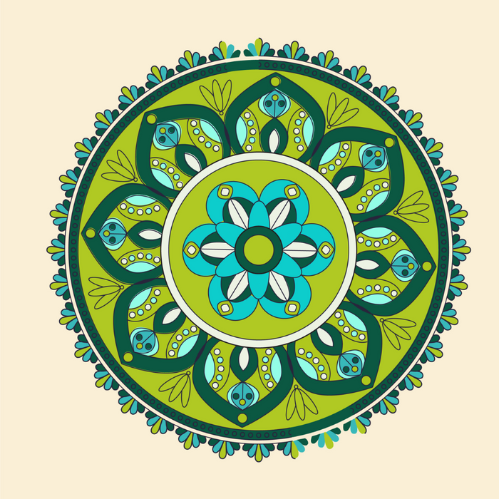 Green mandala pattern - Dudus Online