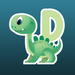 D for Dinosaur stickers - Dudus Online