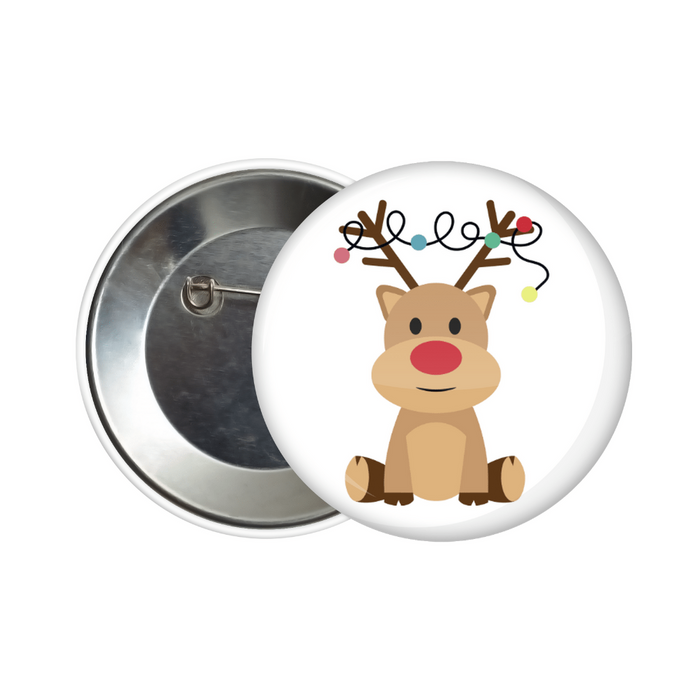 Reindeer button badge