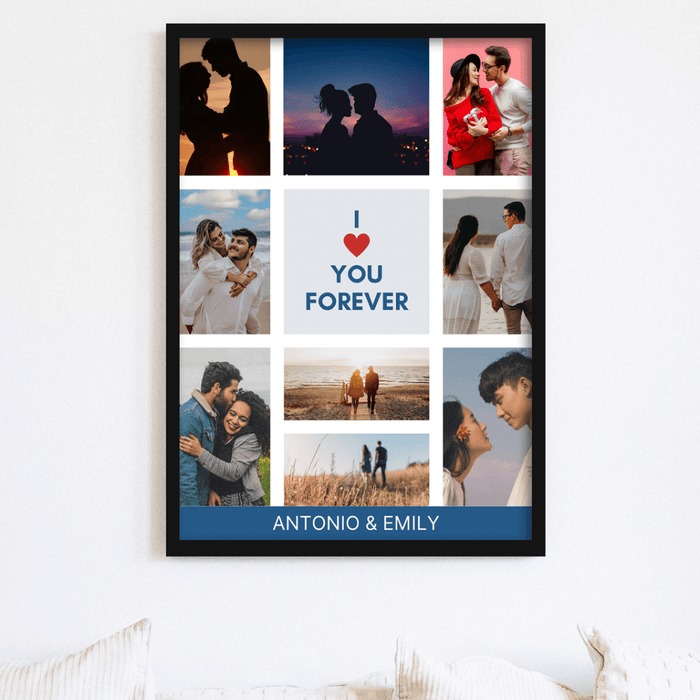 I love you forever collage photo frame