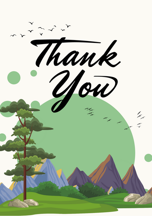 Thank you nature theme (Set of 10 cards)