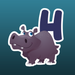 H for Hippopotamus stickers - Dudus Online