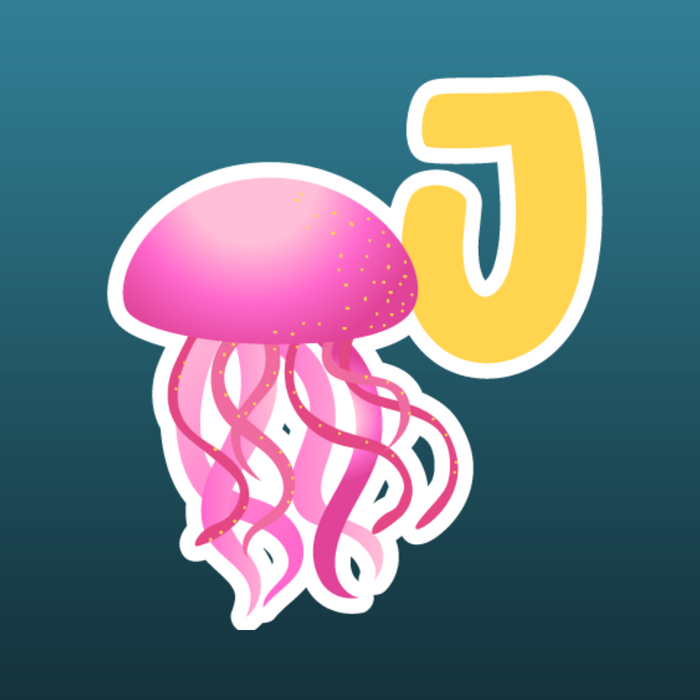 J for Jelly fish stickers - Dudus Online