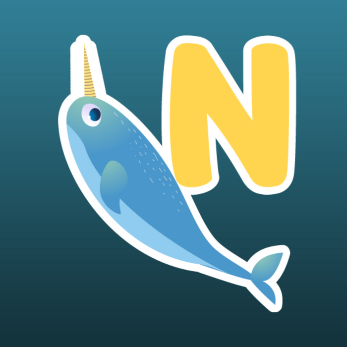 N for Narwhal stickers - Dudus Online