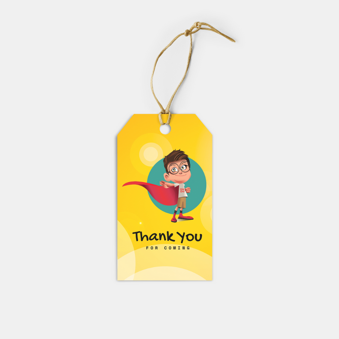 Thank you - Super hero Dudus Gift Tag - Set of 20