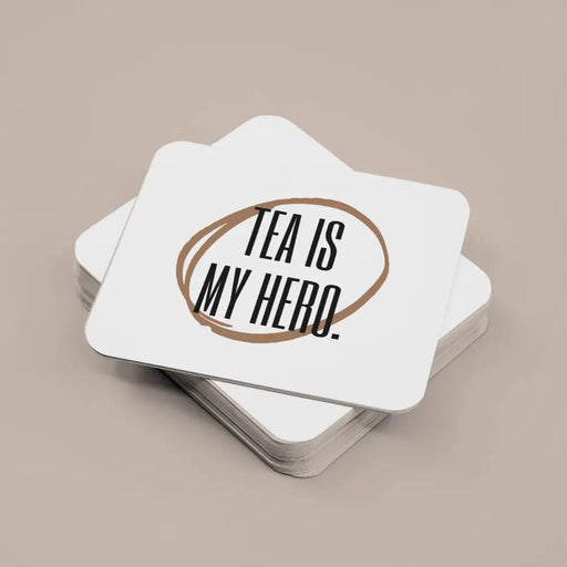 Tea is my hero - Set of 4 coasters - Dudus Online