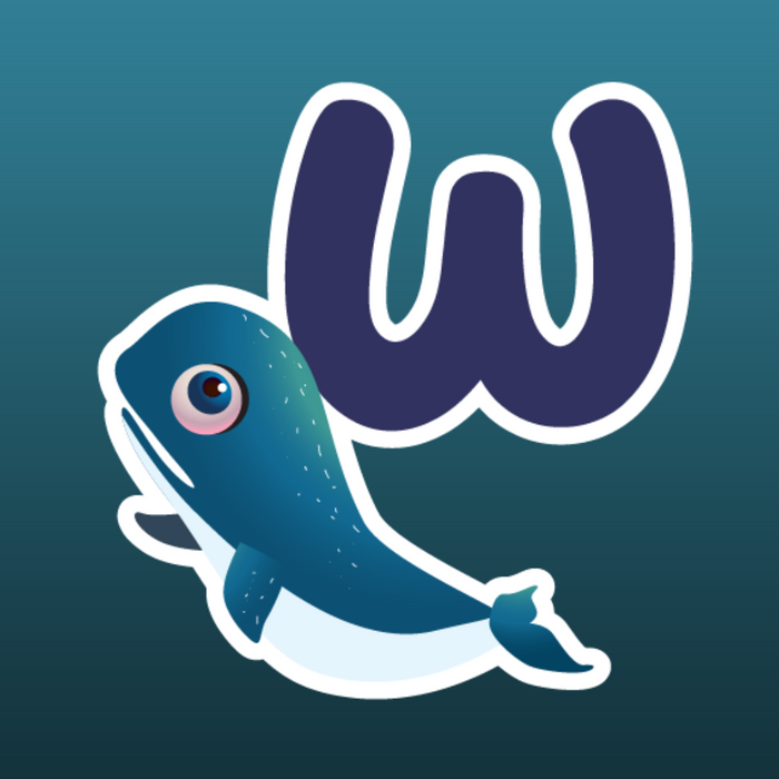 W for Whale stickers - Dudus Online
