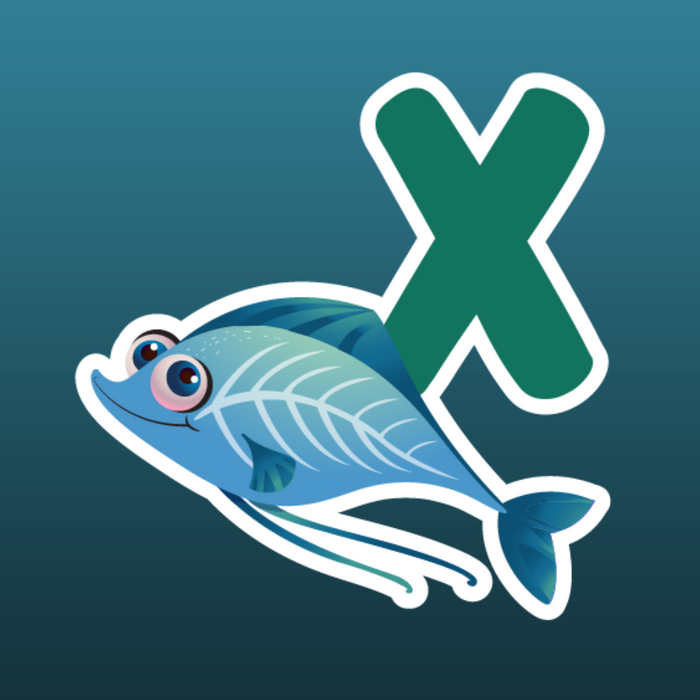 X for X-Ray fish stickers - Dudus Online