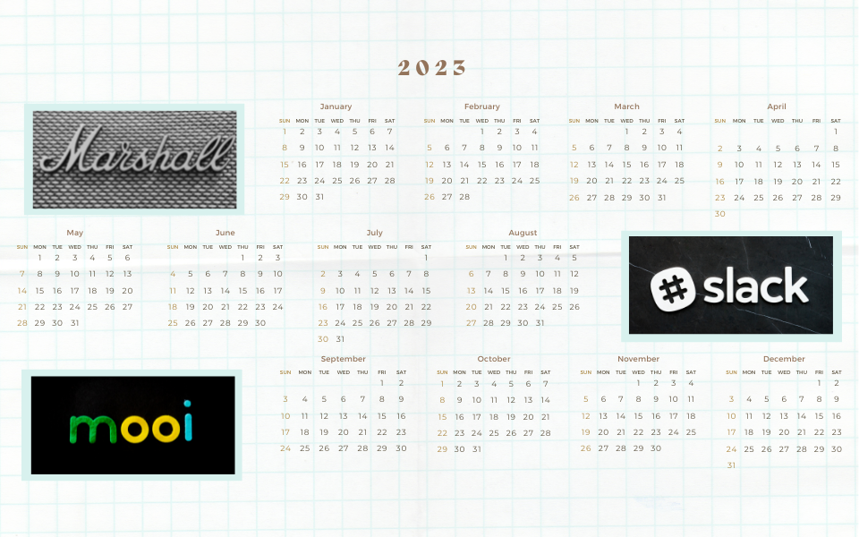 Business pics pocket calendar