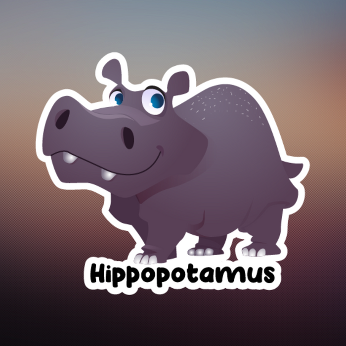 Hippopotamus stickers - Dudus Online