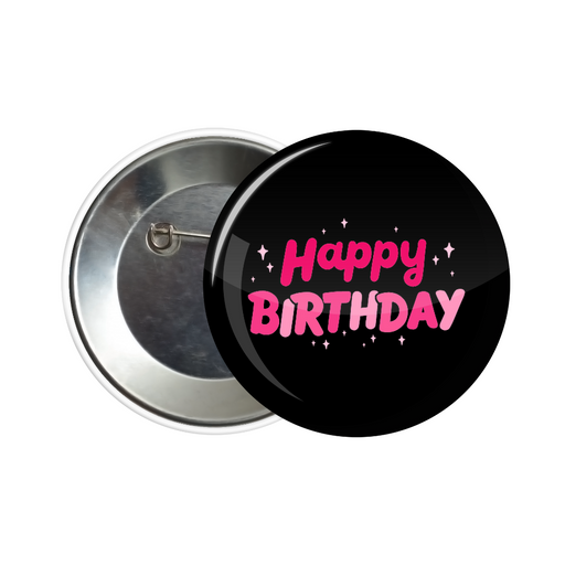Happy birthday button badge - Dudus Online