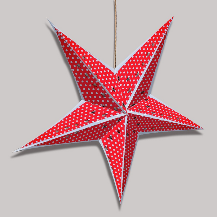 Colorful 5 Pointed Christmas Paper Star Lantern