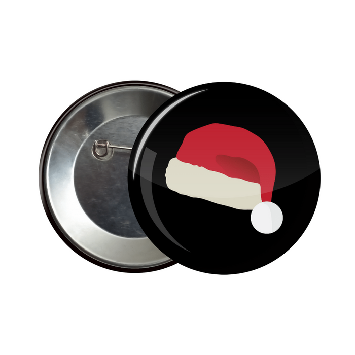 Santa cap button badge