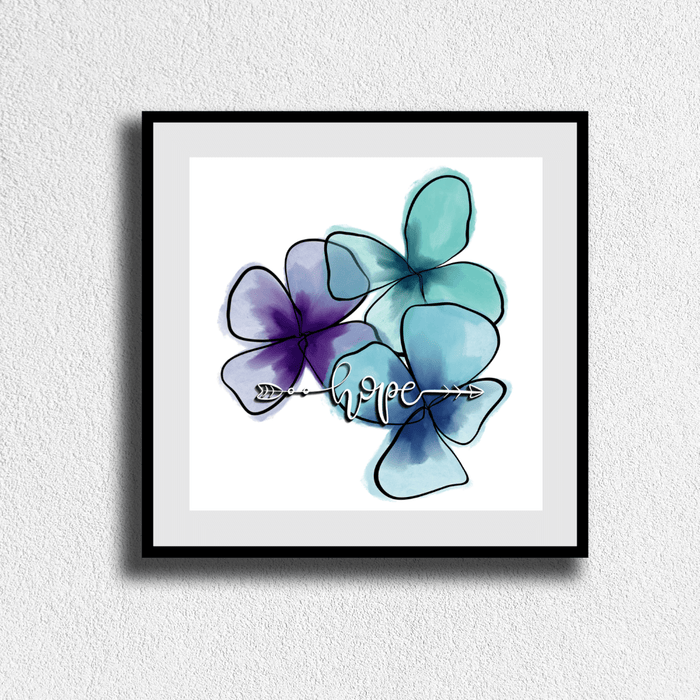 Blue purple flower box frame by Tantillaa