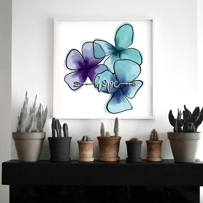 Blue purple flower frame by Tantillaa
