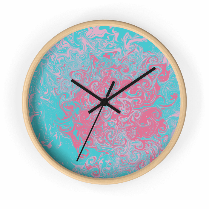 Blushy teal clock by Tantillaa