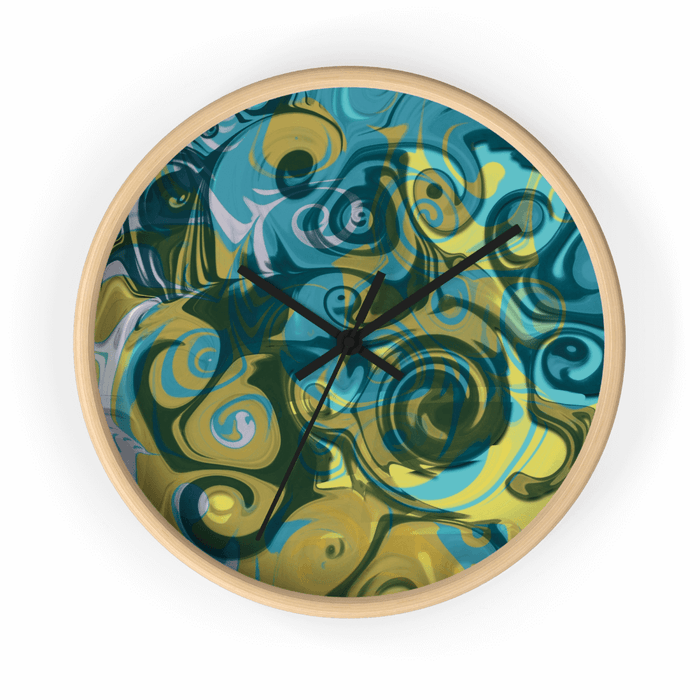 Colorful twirl clock by Tantillaa