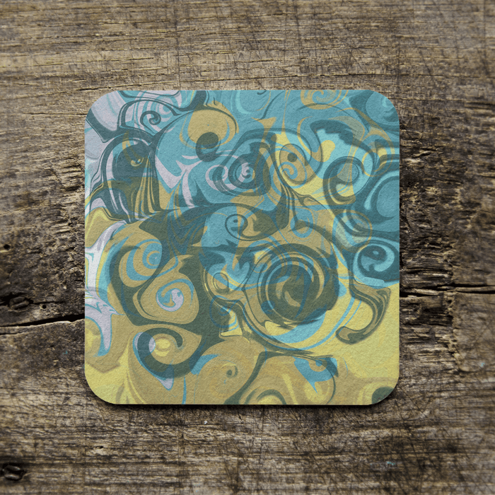 Set of 4 Colorful twirl coasters by Tantillaa