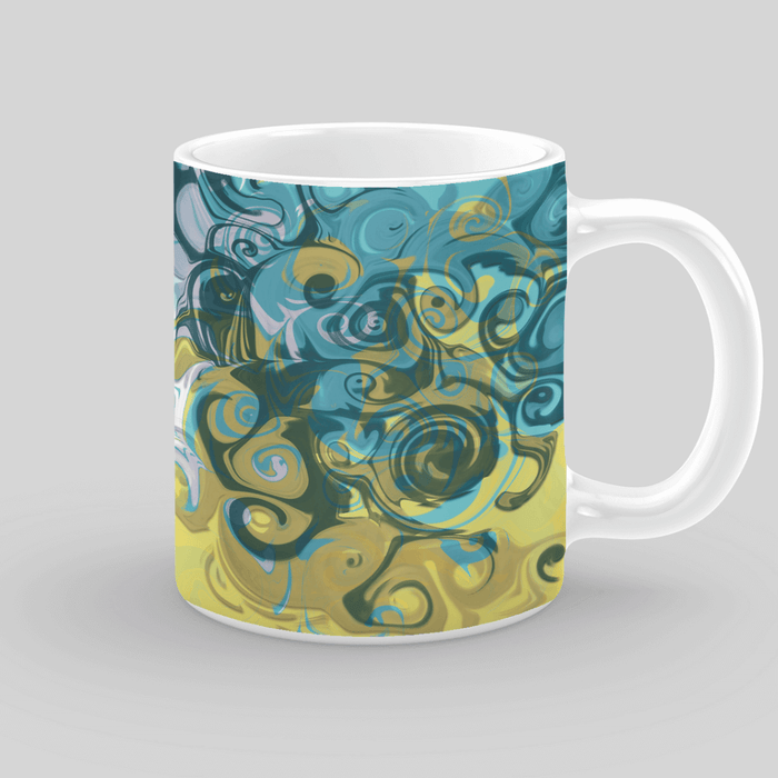 Colorful twirl mug by Tantillaa
