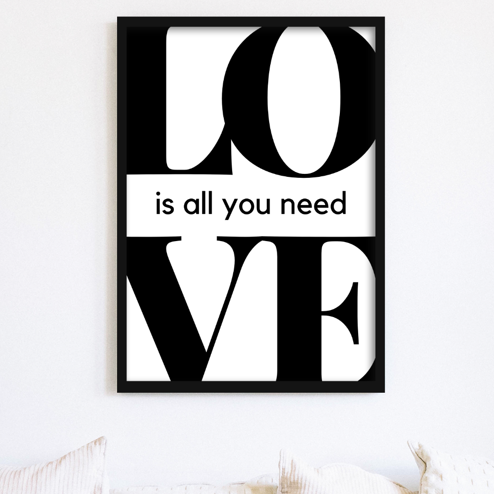 Love is All You Need Photo Frame - Wooden Design | Dudus Online