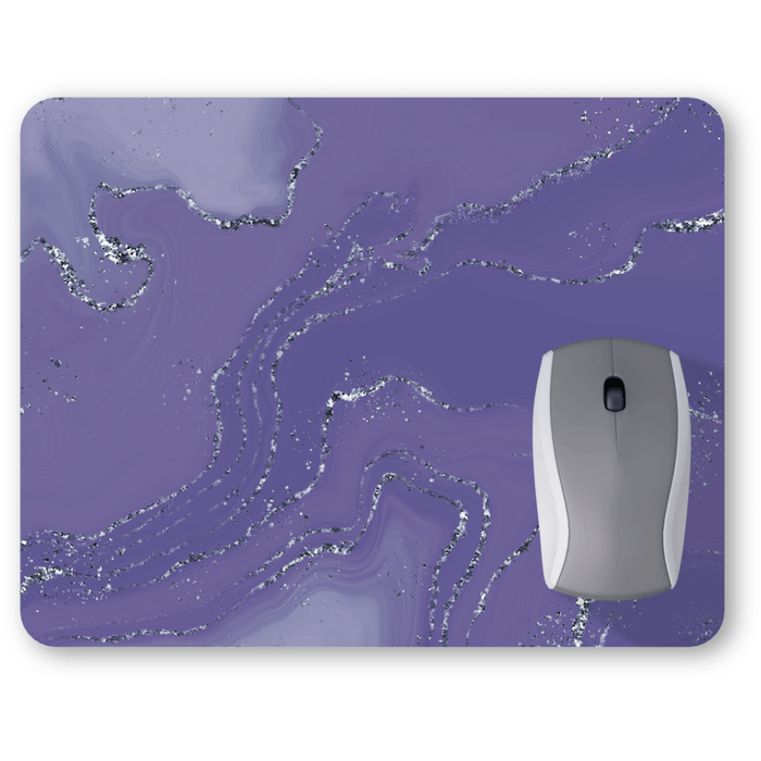 Purple silver marble mousepad by Tantillaa