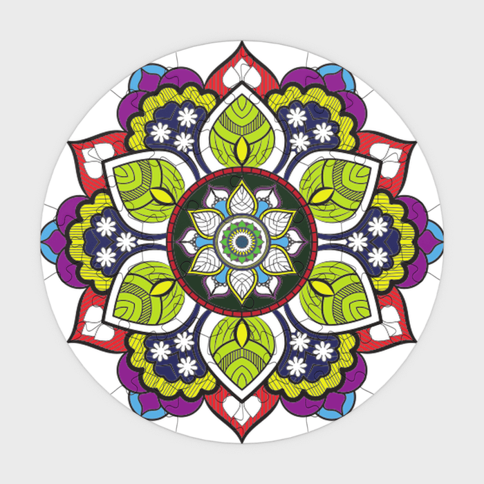 Floral rangoli puzzle - Dudus Online