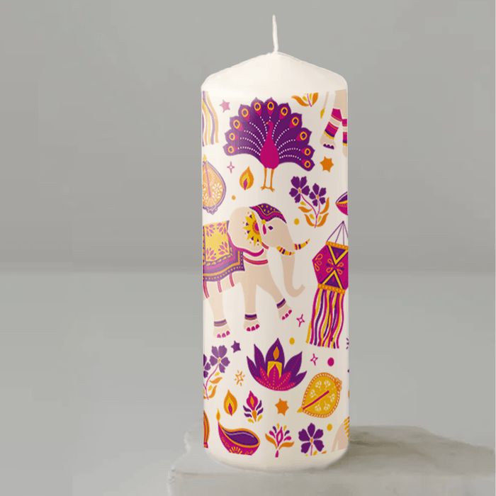 Diwali pattern design printed candle - Dudus Online