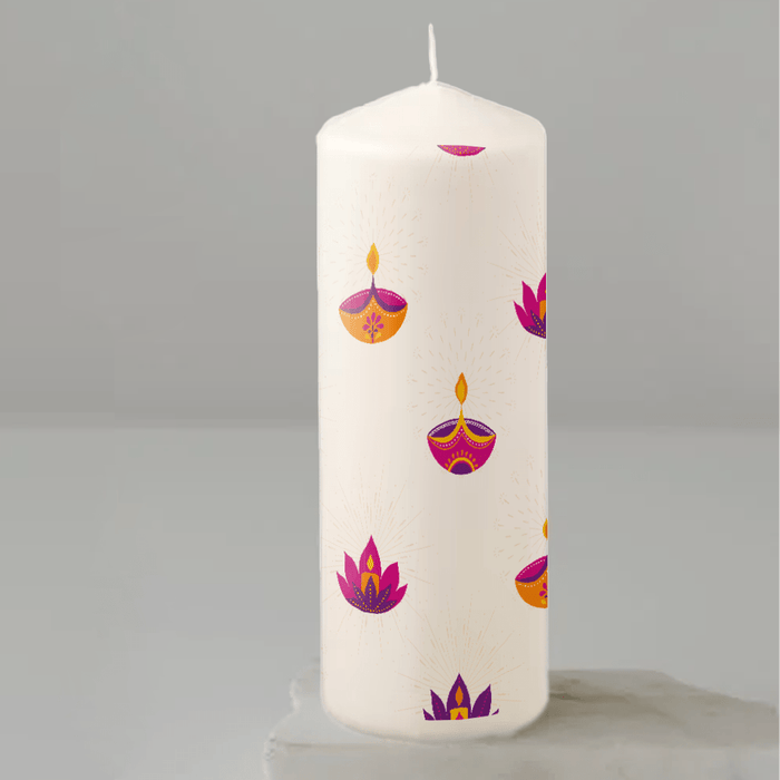 Diya design printed candle - Dudus Online