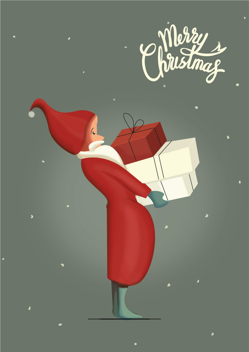 Gifts from Santa greeting card